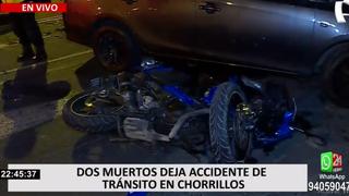 Dos personas fallecieron tras choque de moto con vehículo en Chorrillos