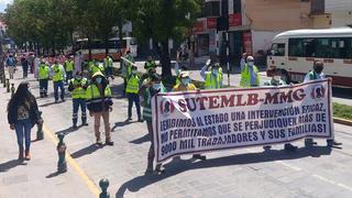 Trabajadores de MMG Las Bambas marchan en Cusco y exigen liberación de Corredor Minero (VIDEO)