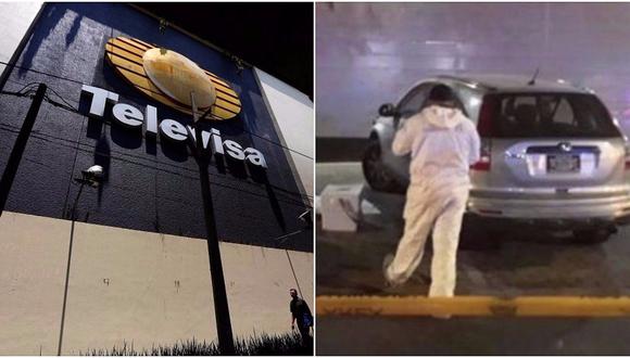 Narcos dejan dos cabezas humanas frente a sede de Televisa en México 