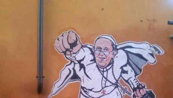 El Vaticano publica graffiti del 'súperpapa' Francisco 