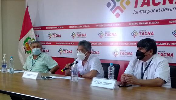 Director regional de salud de Tacna Oscar Galdos Rodríguez anunció mejoras en estrategia para la vacunación. (Foto: Adrian Apaza)