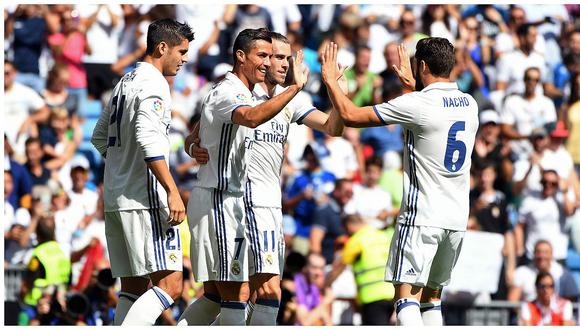 Cristiano Ronaldo y el Real Madrid celebran liderato en la Liga (FOTO)