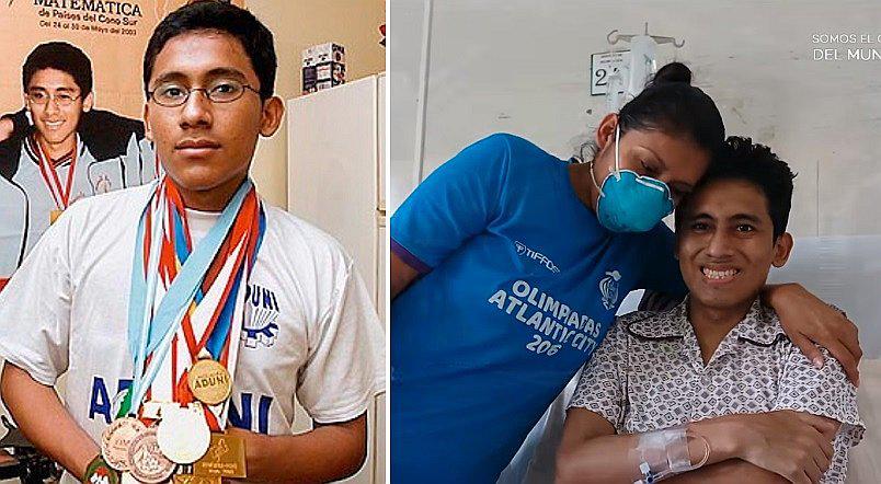 ​Campeón de matemáticas Claudio Espinoza se recupera y muestra mejoría