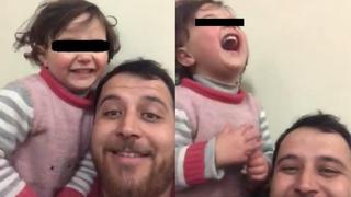 Sirio engaña a su hija para que piense que bombardeo es un juego y no se asuste (VIDEO)