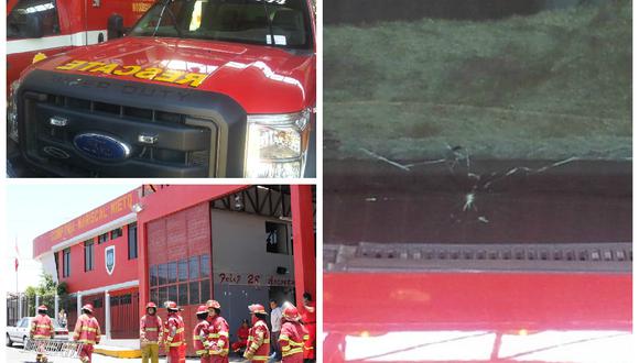 Moquegua: Arrojan piedra a vehículo de rescate de los bomberos