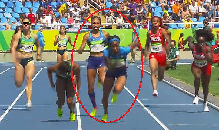 ​Río 2016: Allyson Felix comete este error pero jugará en la final de relevos (VIDEO)