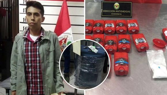 Policía detuvo a joven que pretendía llevar cocaína a España escondida en envases de desodorante
