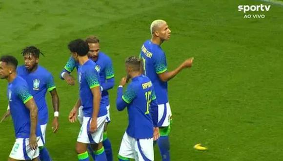 El lamentable acto de racismo en el amistoso Brasil vs. Túnez. (Captura: SporTV)
