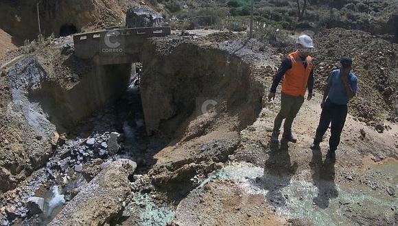Autoridad del Agua indica que en mineras cerradas de Madrigal no hay contaminación