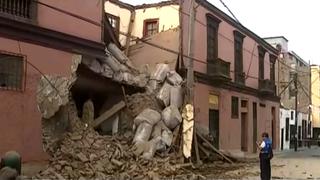 Cercado de Lima: casona se derrumba en el jirón Cotabambas (VIDEOS)