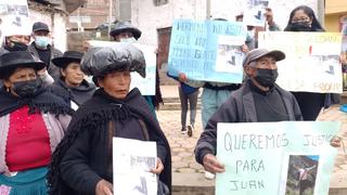 Con protesta exigen ayuda en la búsqueda de “Chuspi”, a quien buscan desde el 15 de febrero en Huancavelica