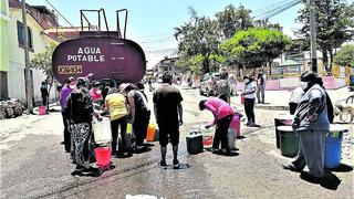 Malestar por falta de agua  en Mariano Melgar