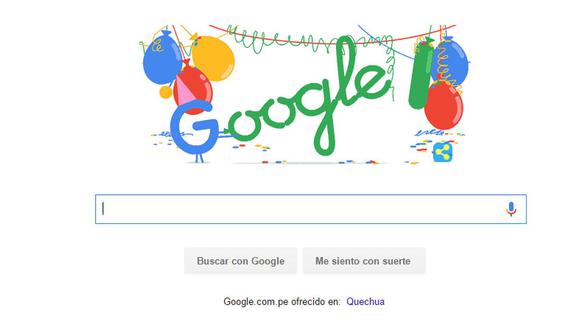 Google lanza divertido 'doodle' para celebrar su 18 aniversario