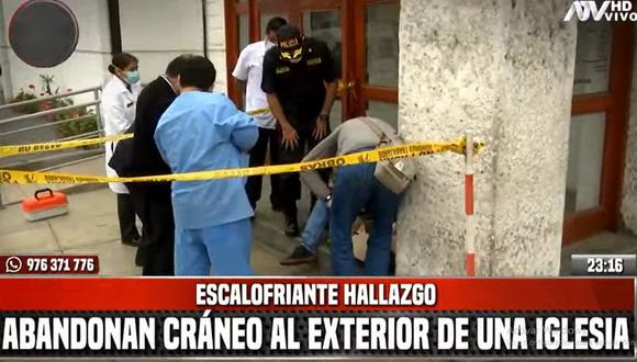 Ate: dejan cráneo humano en la puerta de una iglesia de Salamanca con misterioso mensaje. (Foto: ATV+)