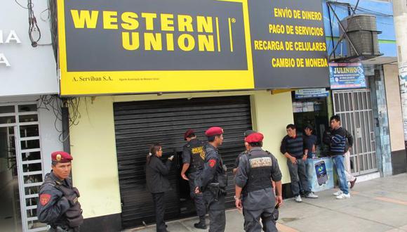 Delincuentes roban S/. 20 mil de local de Western Union