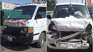Chofer de ambulancia resulta herido durante triple choque en Huancayo