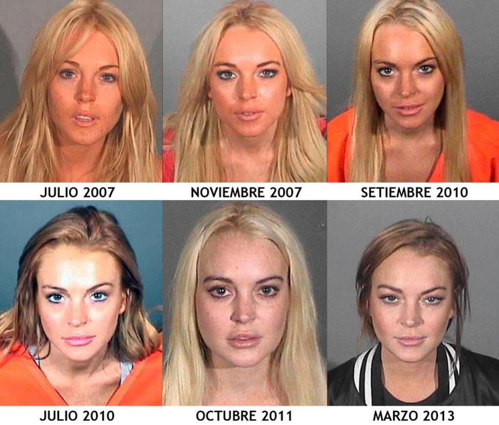 (FOTOS): Los arrestos de Lindsay Lohan