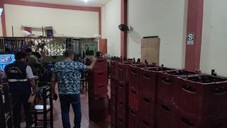 Chiclayo: Clausuran tres bares y decomisan 85 cajas de cerveza en José Leonardo Ortiz