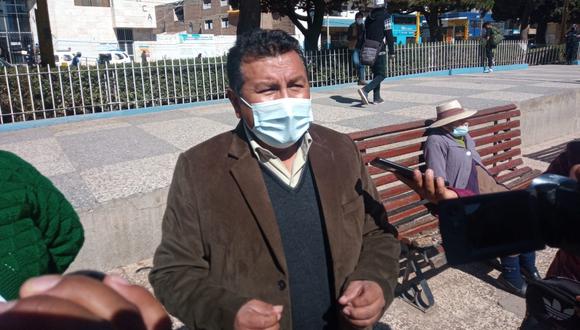 Félix Suasaca, anunció que una comitiva de autoridades y dirigentes viajarán a Lima. (Foto: Feliciano Gutiérrez)