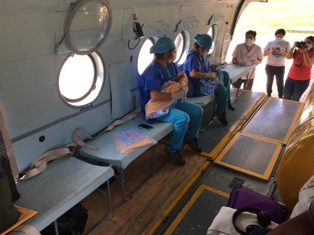 Amazonas. Las bebés, de 36 semanas de formación, permanecen en incubadoras. (SAMU)