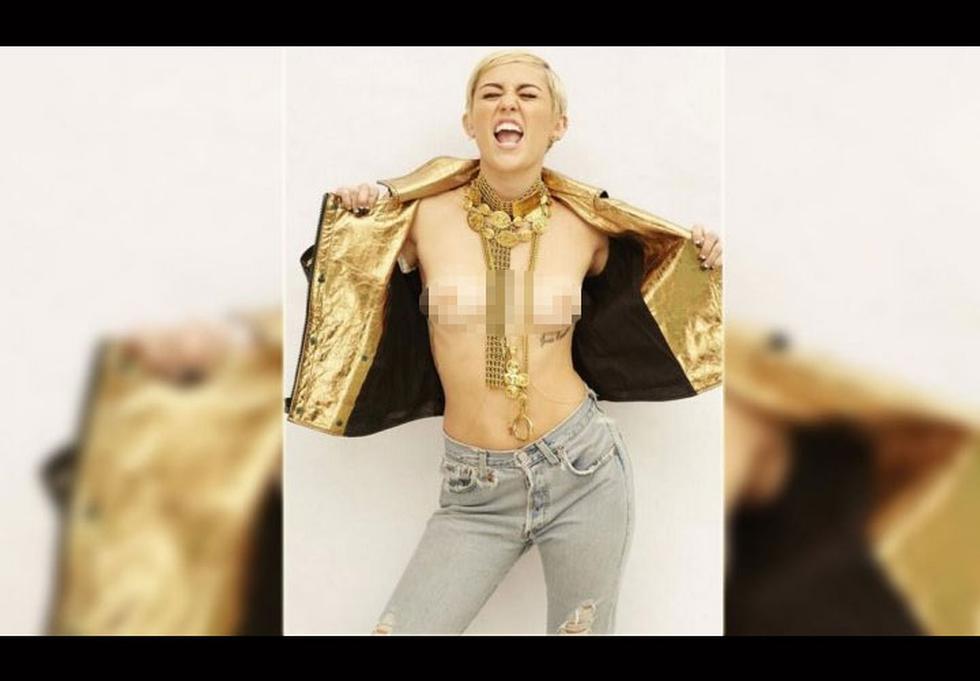 Revelan foto de Miley Cyrus en Topless 