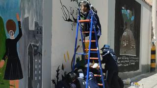 Huancavelica: Con mensajes alusivos al medio ambiente, estudiantes pintan hermoso mural (VIDEO)