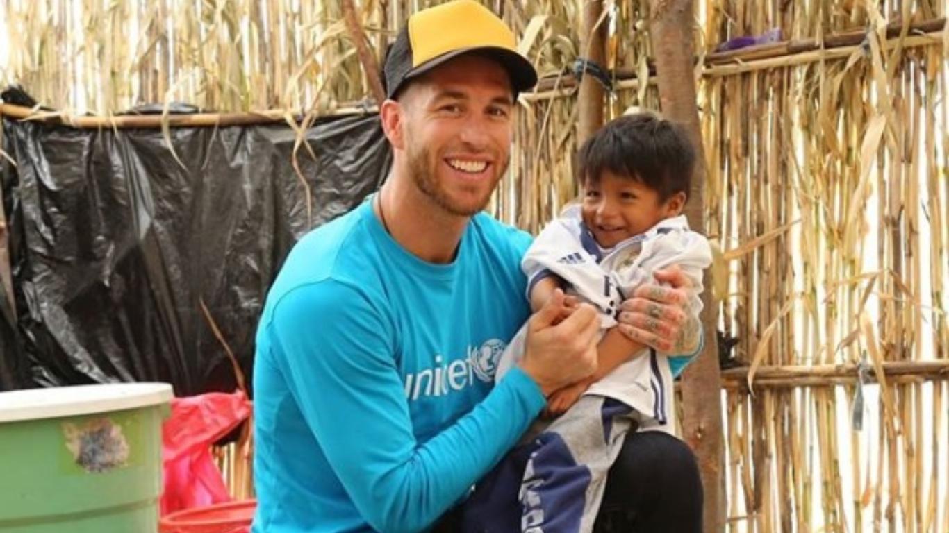 Sergio Ramos realizó una visita como parte de Unicef a Piura en el 2017. (Foto: Instagram Sergio Ramos)