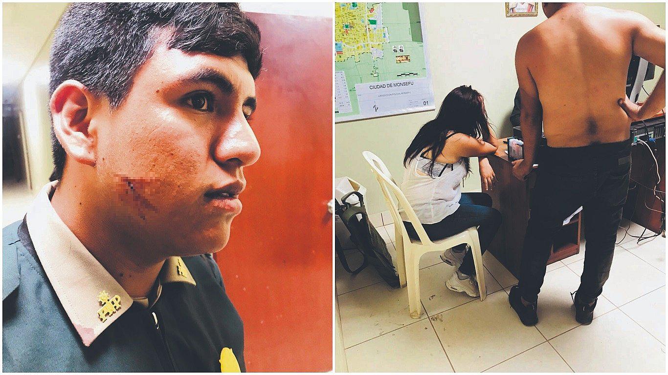 Mujer desfigura a policía que intervino para evitar que siga siendo golpeada (VIDEO) 