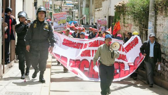 Construcción civil marcha contra nuevos sindicatos