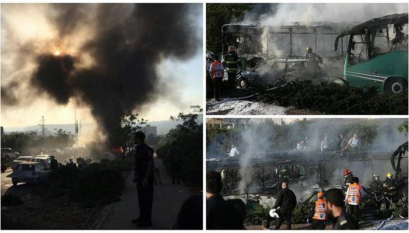 Jerusalén: Explosión en autobús deja al menos 15 heridos 