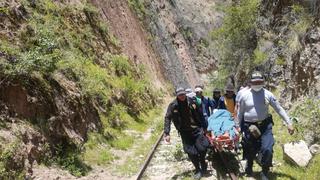 Huancavelica: Caminaba por la línea del tren y deslizamiento lo mata