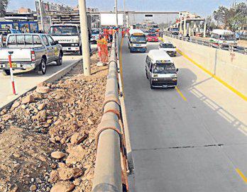 Abren al tránsito primer viaducto en Huachipa