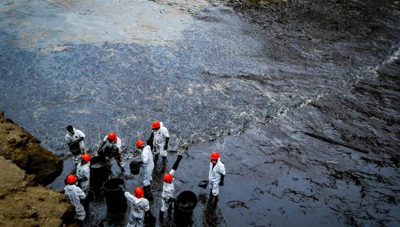 Derrame de petróleo se registró el sábado 15 de enero. (Foto: Municipalidad de Ventanilla)