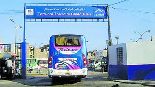 Discrepancias por retorno de transportistas a terminal Santa Cruz de Trujillo