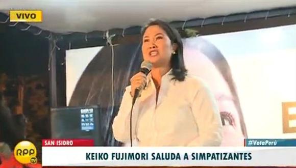 Keiko Fujimori: "Estamos optimistas rumbo hacia la victoria"