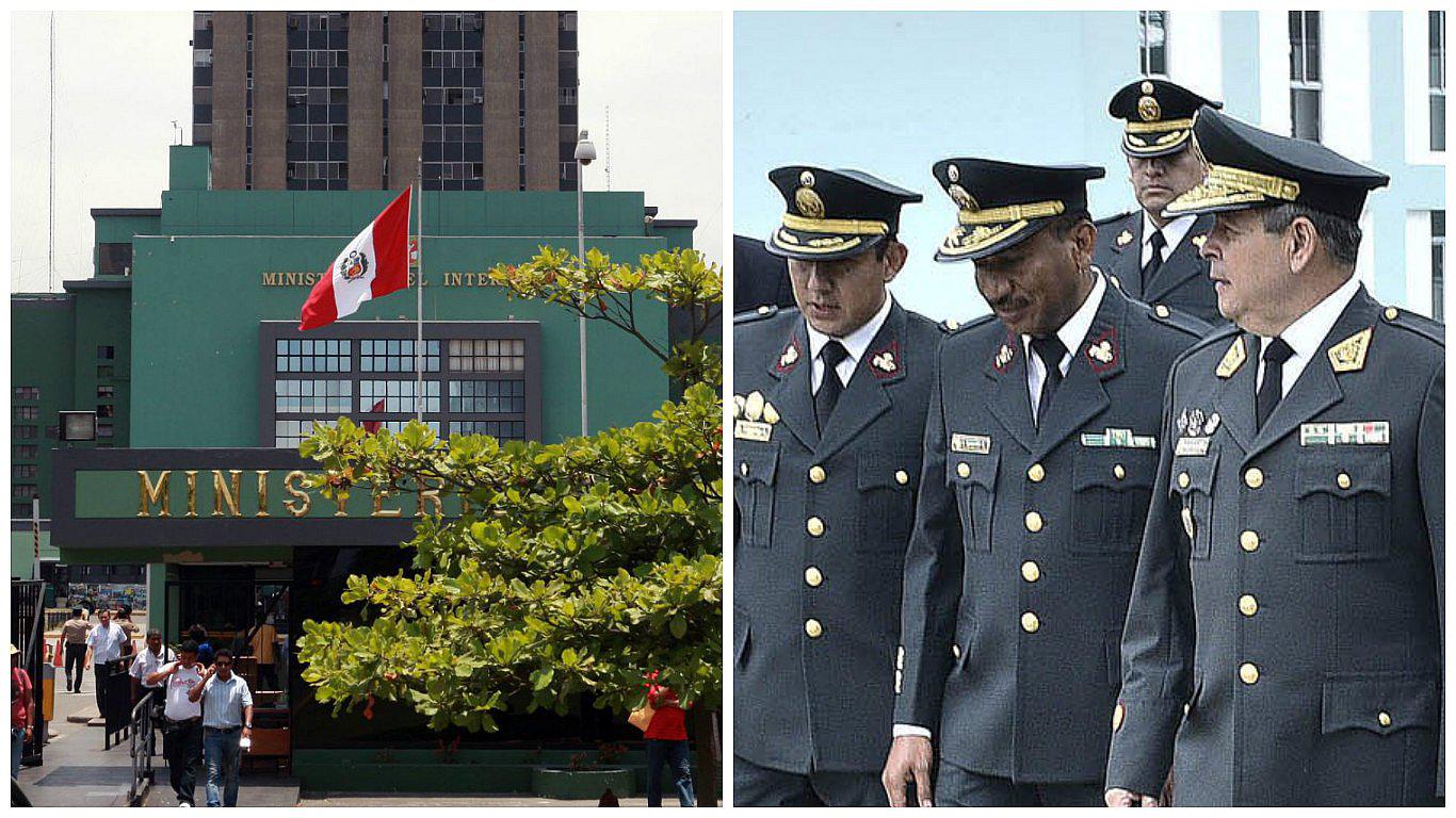 Ministerio del Interior reasigna de sus puestos a generales de la Policía Nacional