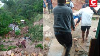 Huaico entierra casa en San Ramón y deja un herido (FOTOS)