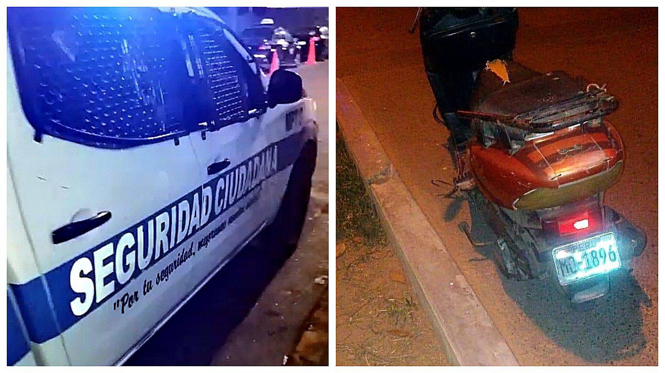 Serenos recuperan motocicleta abandonada en la urbanización Miraflores