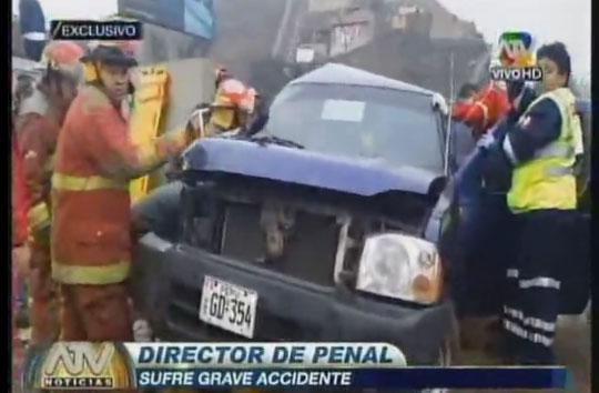 Director del Penal de Piedras Gordas sufrió accidente de tránsito