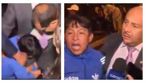 Congresista de PPK evitó detención de profesor que protestaba fuera del Legislativo (VIDEO)
