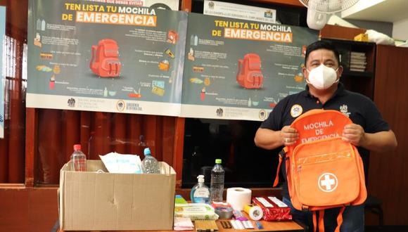 Defensa Civil de la comuna provincial de Trujillo brinda alcances para preparar combo de supervivencia ante desastres.