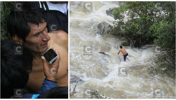 Valeroso poblador que rescató cuerpo de futbolista  presenta cuadro de hipotermia 