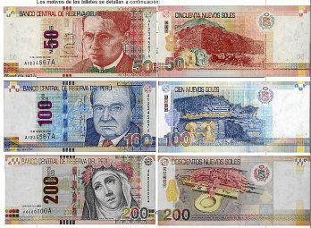 Nuevos billetes de S/.50, S/.100 y S/.200