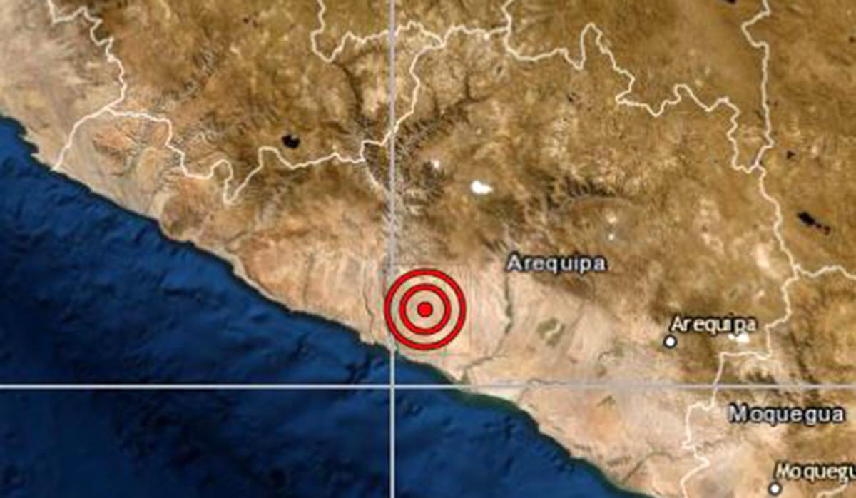 De acuerdo con el IGP, el epicentro de este movimiento telúrico se ubicó a 29 km al noreste del distrito de Ocoña. (Foto: IGP)