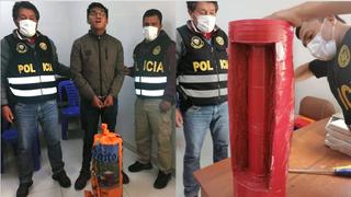 Cusco: hombre llevaba cuatro kilos de droga escondidos en rollo de plástico