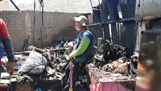 Humilde jardinero pierde sus ahorros en voraz incendio en Parcona 