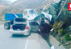 La Oroya: Tránsito restringido por choque entre camión y auto