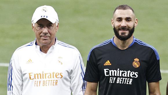 Karim Benzema quedó listo para jugar el derbi de Madrid. (Foto: EFE)