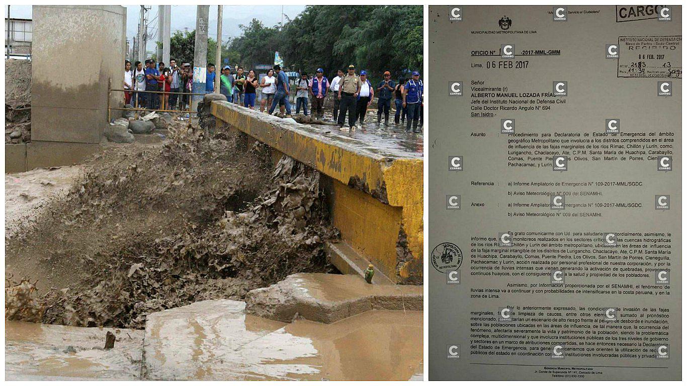 ​Municipalidad de Lima pidió a Indeci declarar en Estado de Emergencia pero no le hicieron caso