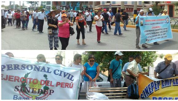 Trabajadores de Piura protestan para exigir que se pague el bono del Cafae (VIDEO)